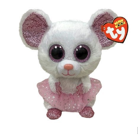 Bamse TY Nina White Ballerina Mouse Regular