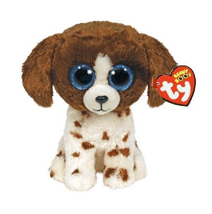 Bamse TY Muddles Brown White Dog Medium