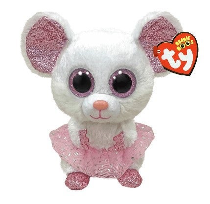 Bamse TY Nina White Ballerina Mouse Medium