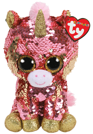 Bamse Ty Sunset Coral Glitter Enhjør Regular