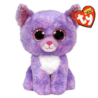 Bamse TY Cassidy Lavender Cat Medium