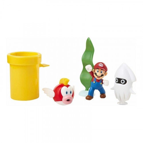 Nintendo Super Mario underwater diorama sett