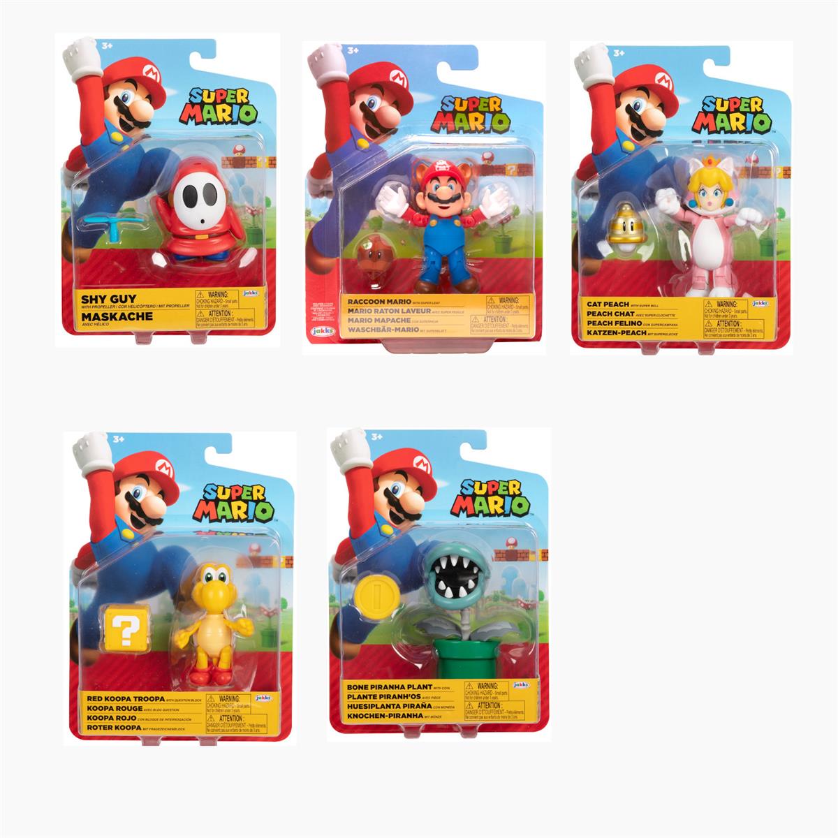Super Mario 4 Inch Figure W28 Ass