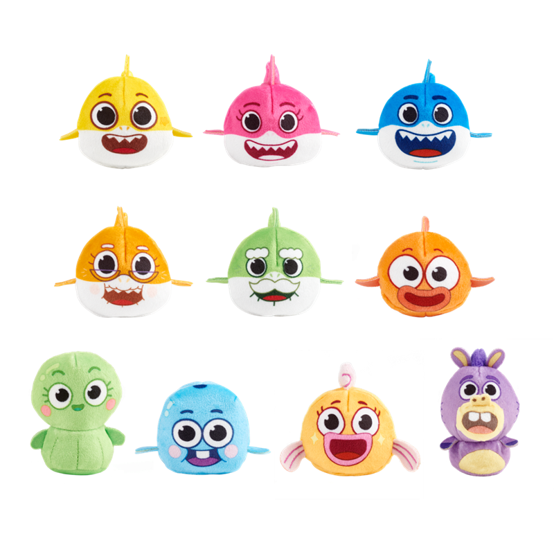 Baby Shark Beanies Mini Plush m/lyd ass