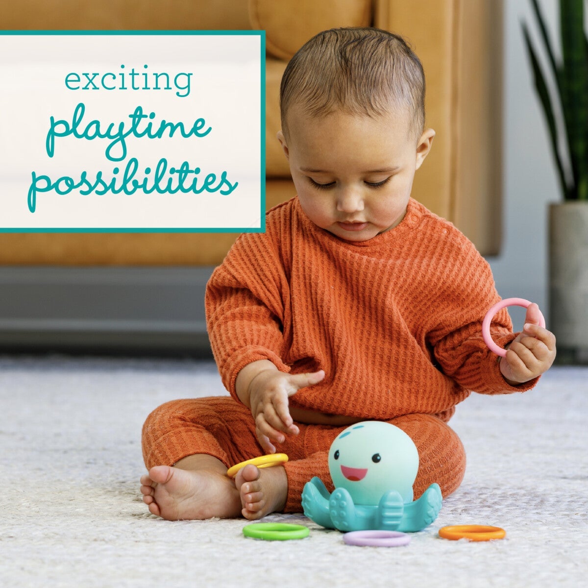 Badeleke Blekksprut m/lys og ringer