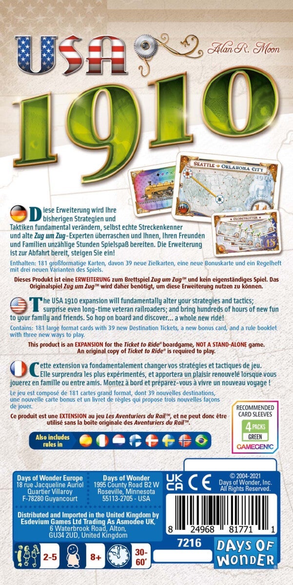 Spill Ticket To Ride 1910 Exp