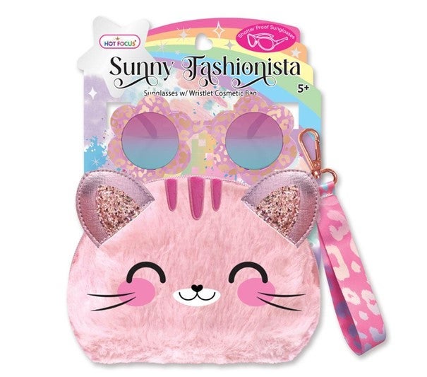 Solbriller m/sminkeveske Hot Focus