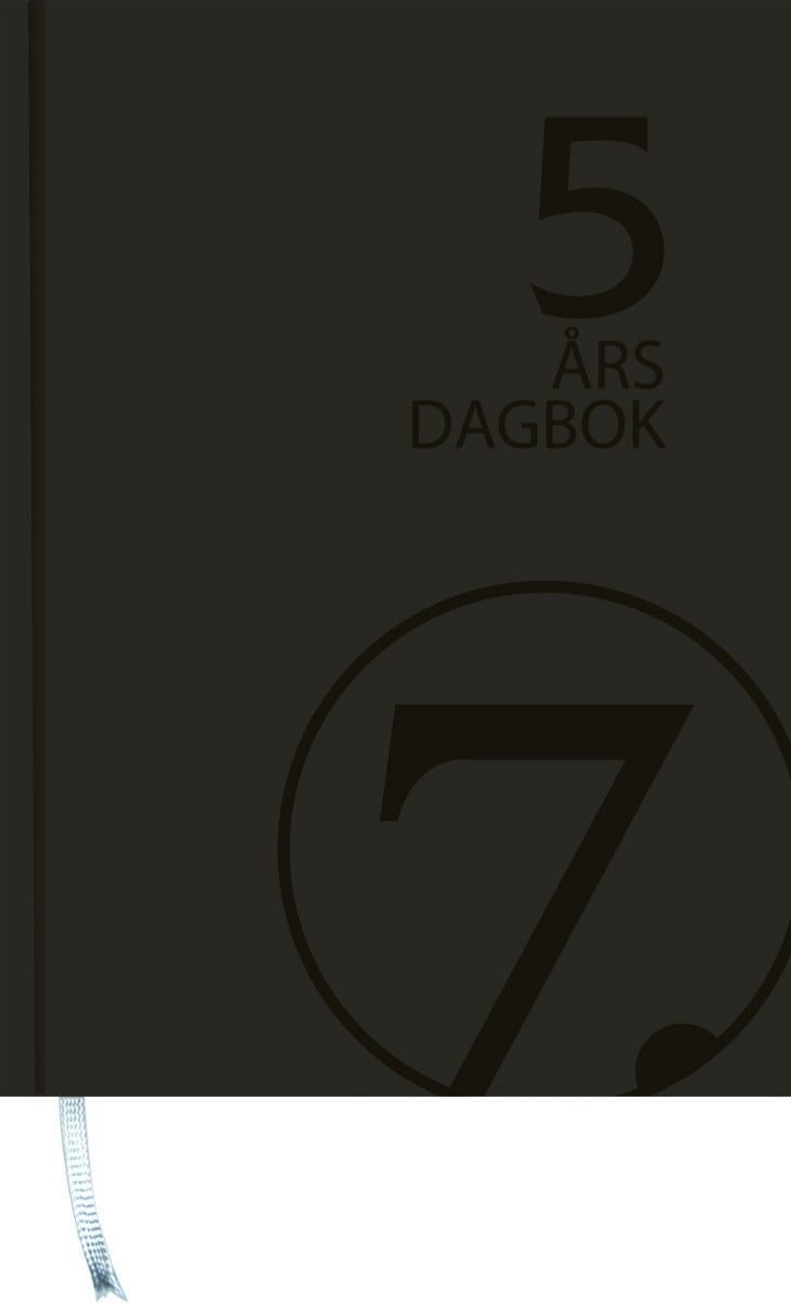 Femårsdagbok, Innbundet i imitert Skinn, Sort