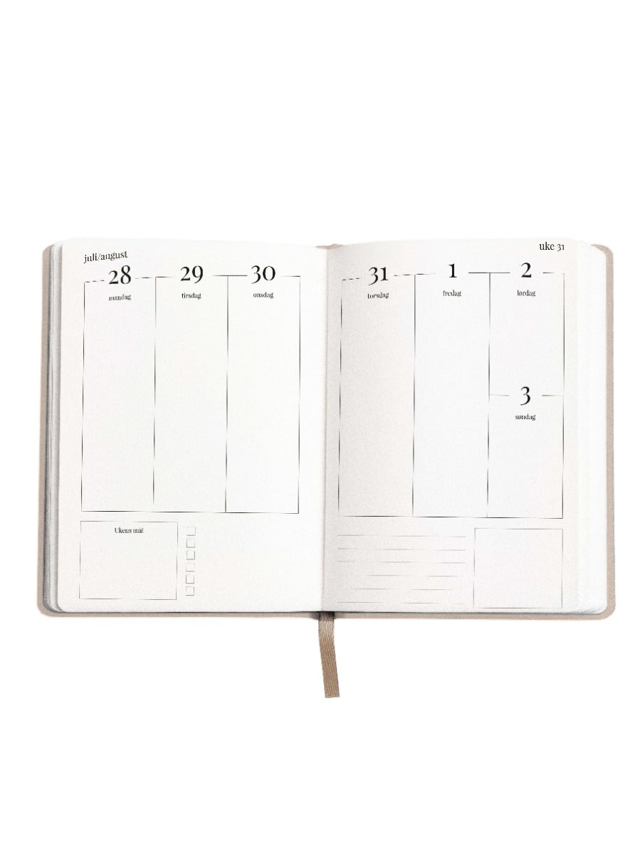 Studieplanlegger 25/26 Aveluna A5 Beige