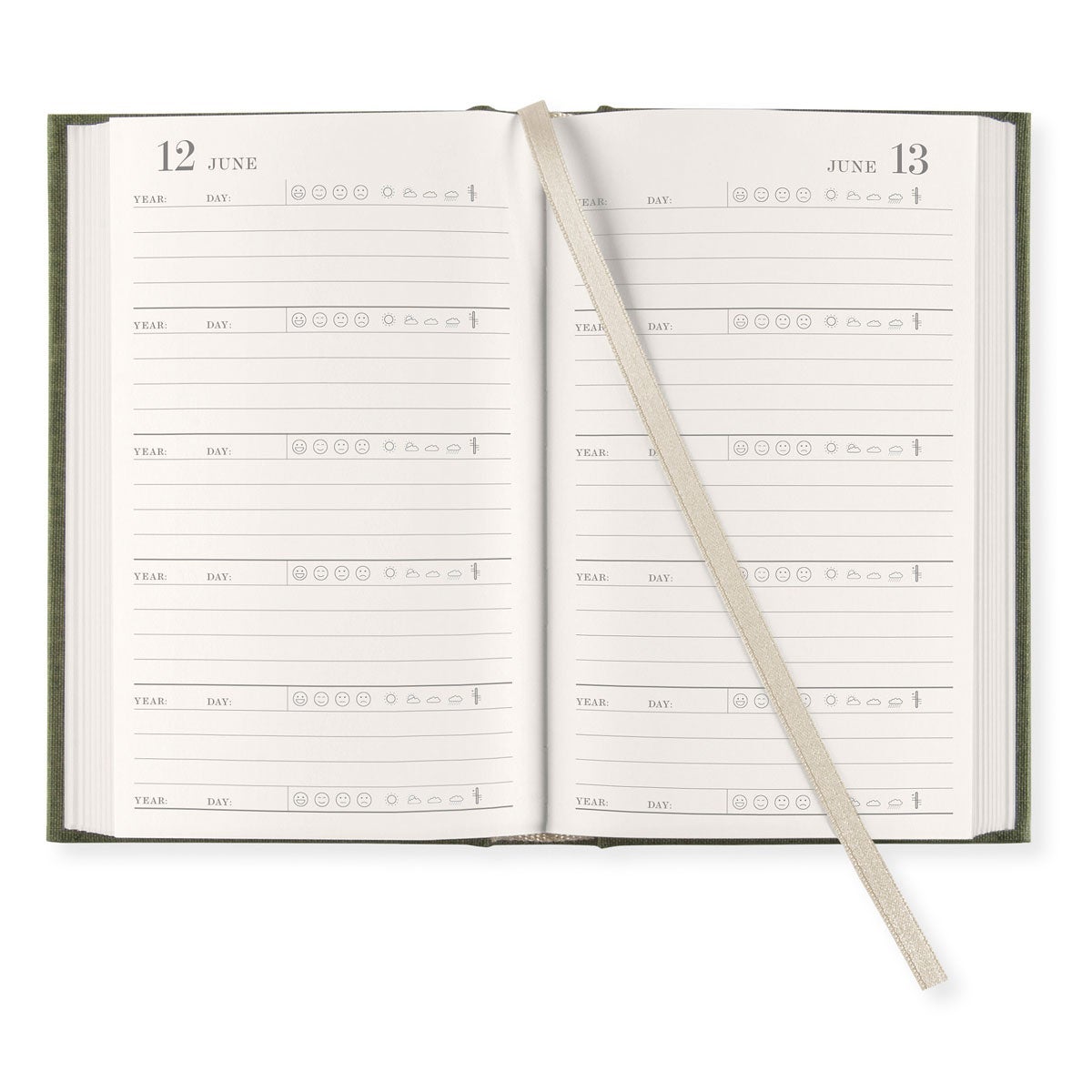 Dagbok Five Year Pocket Khaki Green