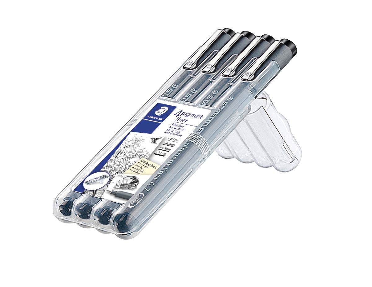 Fiberpenn Staedtler Pigmentliner 308 4pk
