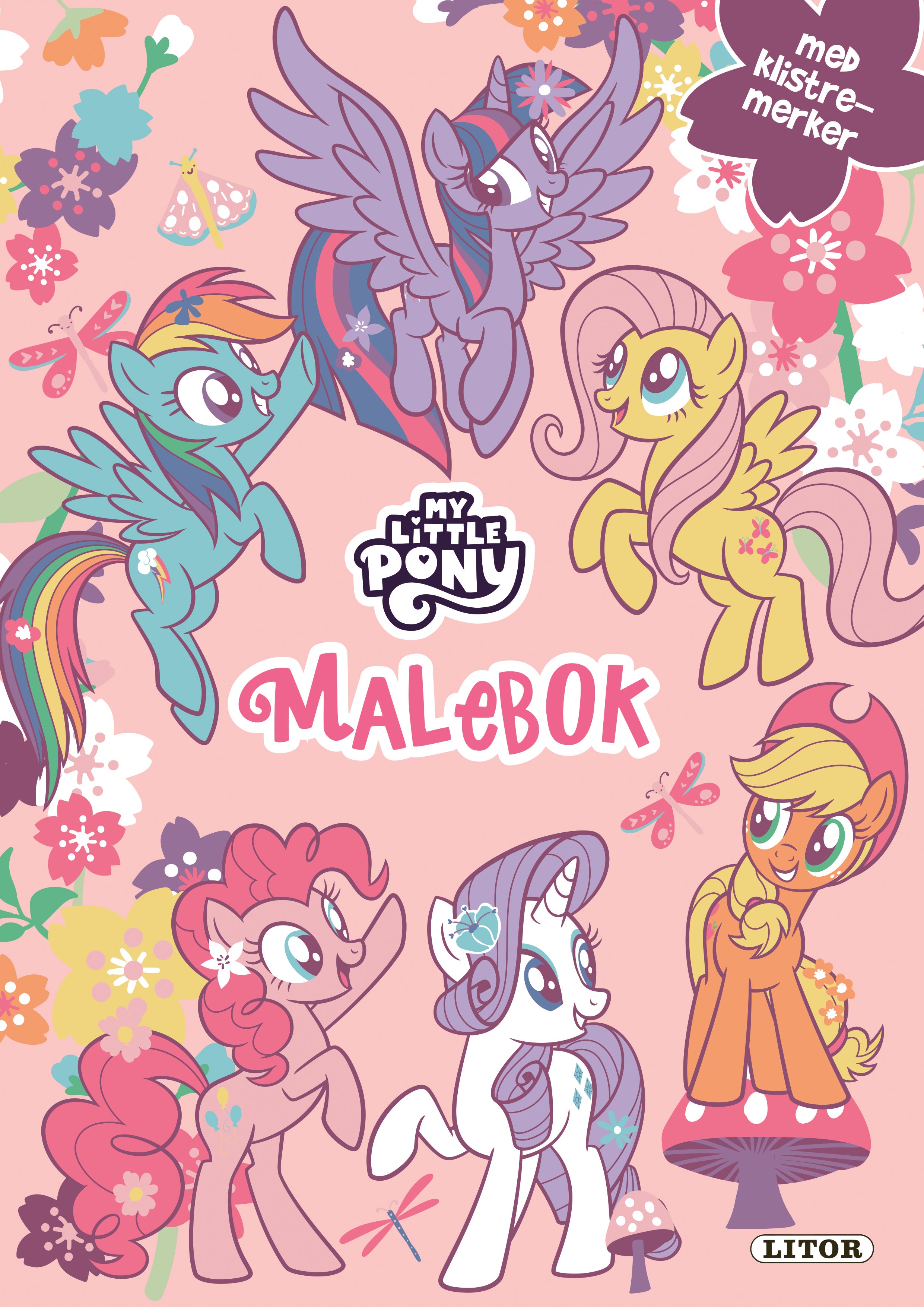 Malebok My Little Pony m/klistremerker
