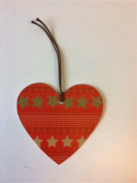 Merkelapper 5pk Kraft Rød Med Stjerner