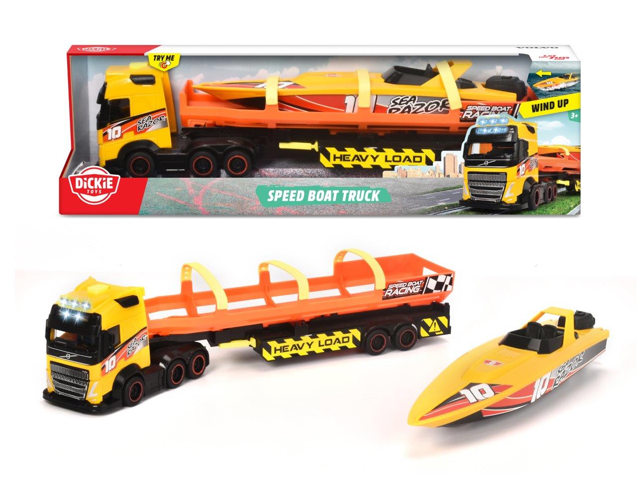 Volvo Lastebil m/henger og båt 41cm