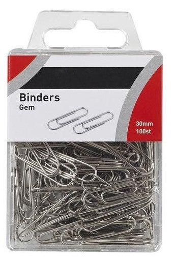 Binders 30mm i plasteske (100)