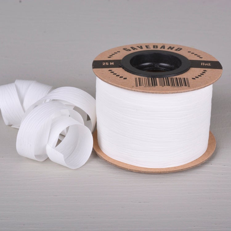 Gavebånd Hvit 10mm X 25m