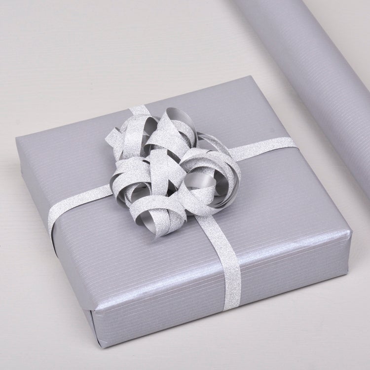 Gavepapir 5m x 57cm Sølv