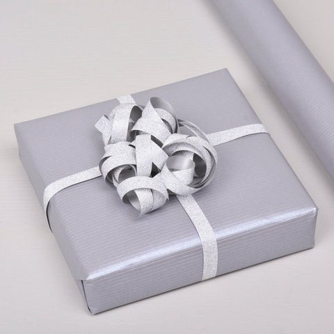 Gavepapir 5m x 57cm Sølv