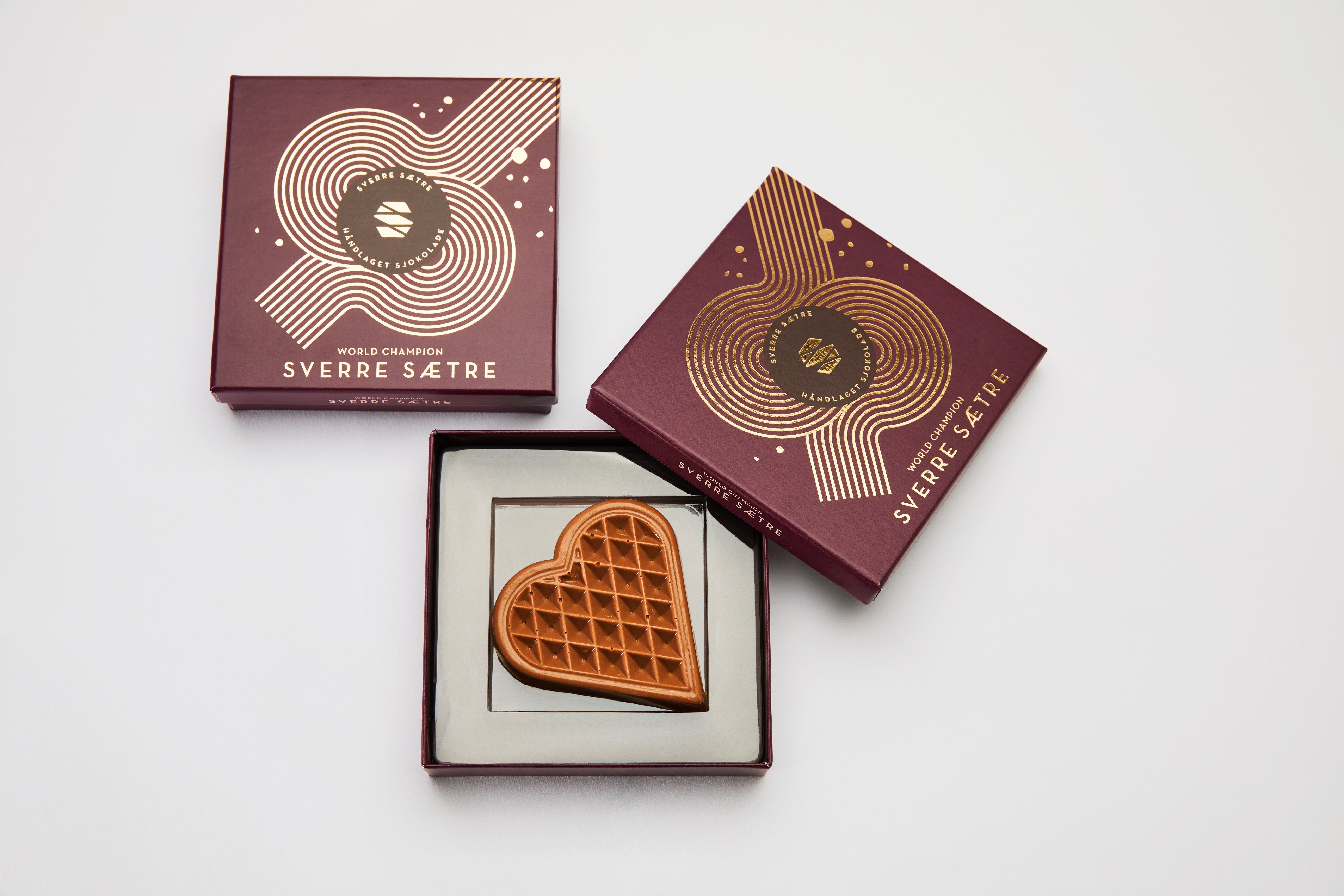 Vaffelhjerte Sverre Sætre sjokolade pistasj