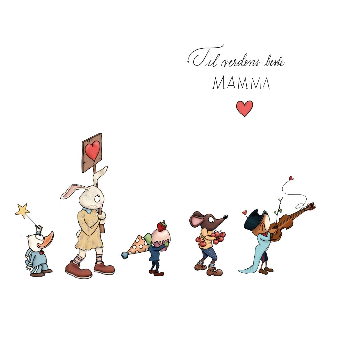 Kort Talén 15x15 cm Mammaparade