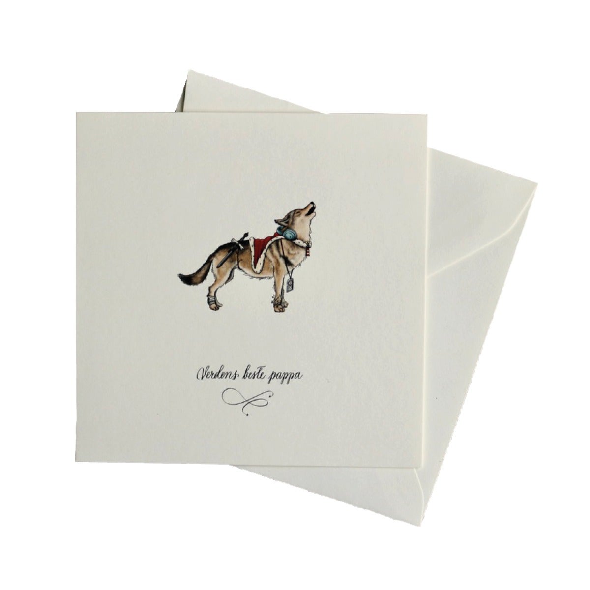 Kort Talén 15x15cm Ulv