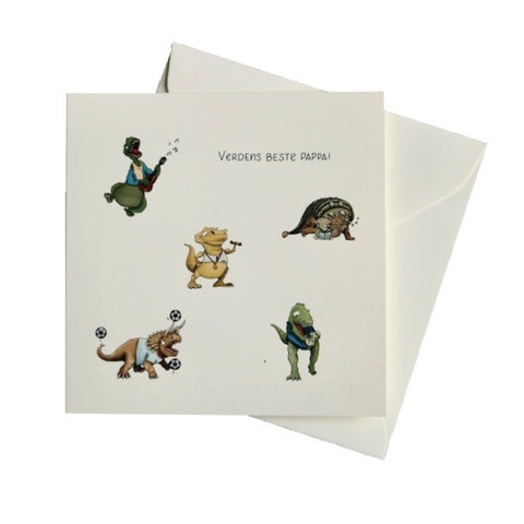 Kort Talén 15x15cm Dino