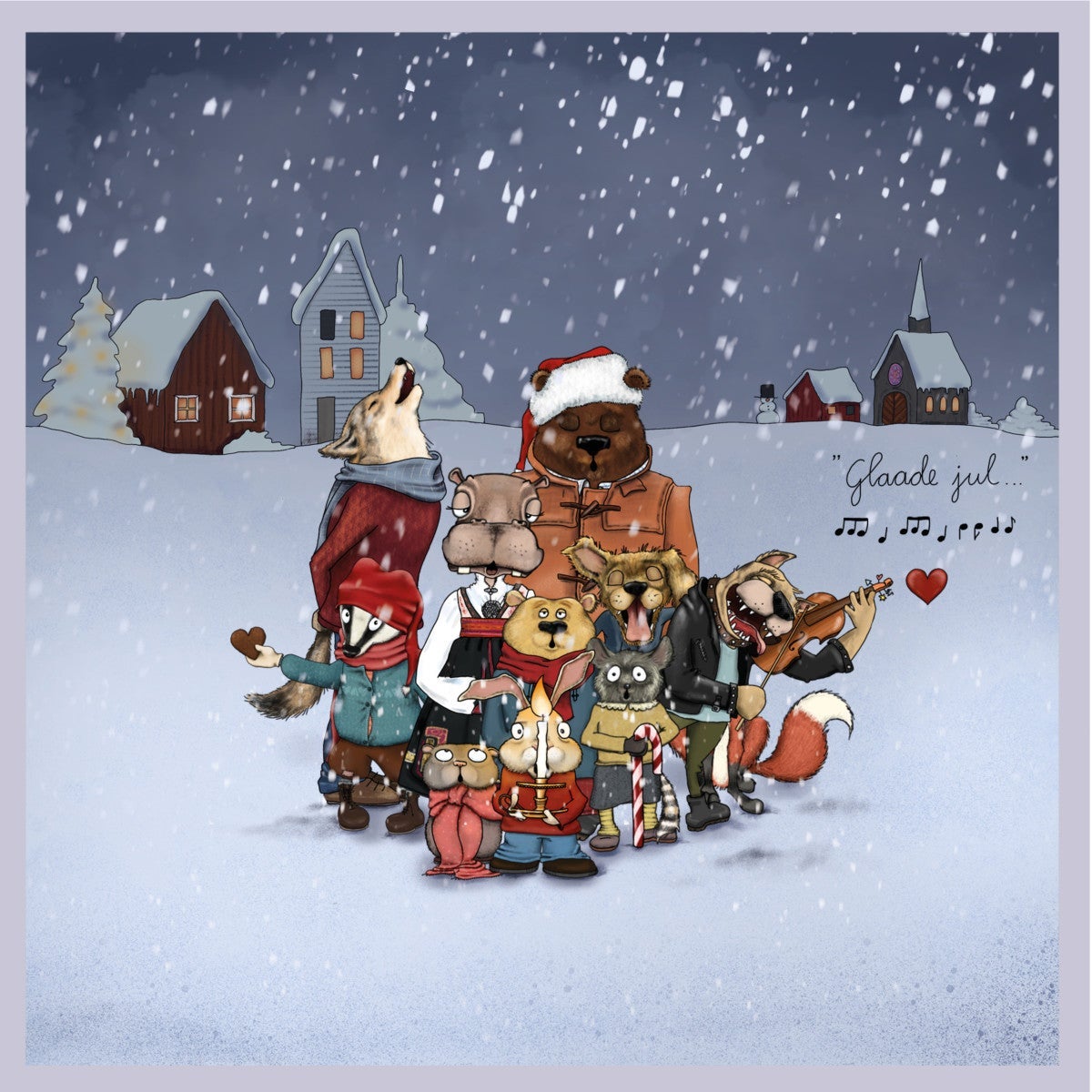 Kort Talén 15x15cm 10pk Jul