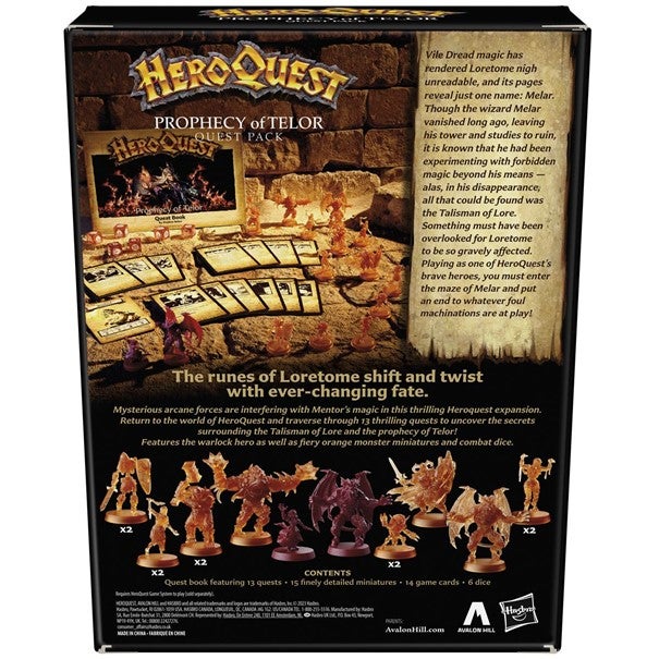 Spill Heroquest Prophecy Telor Quest Eng