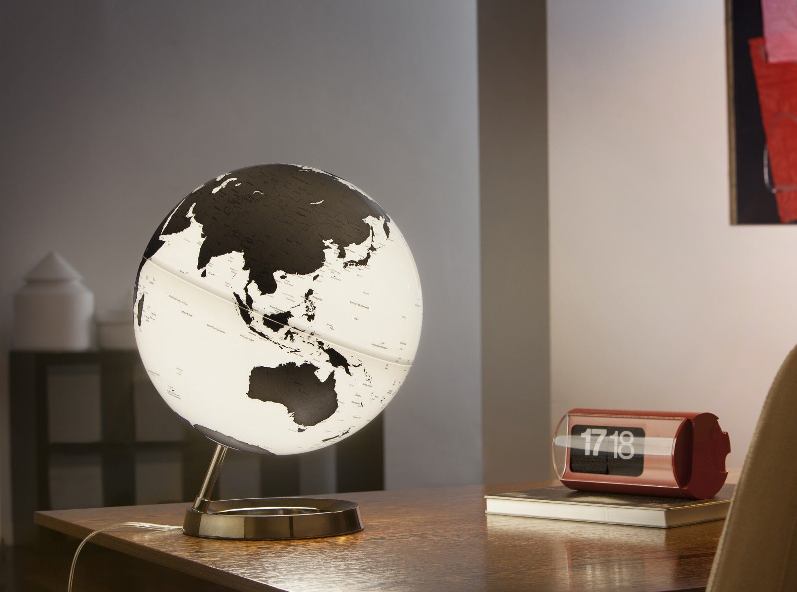 Globus 30cm Light & Colour Charcoal Eng LED-lys