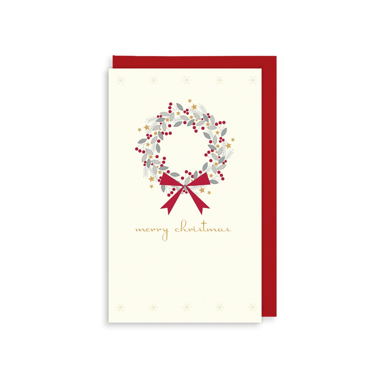 Julekort Crème Wreath