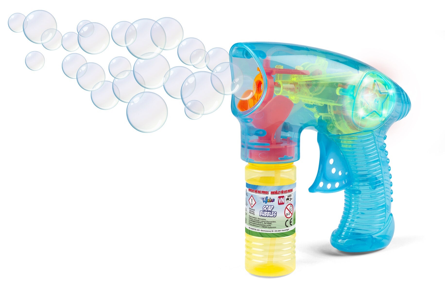 Boblegun m/ledlys og såpe