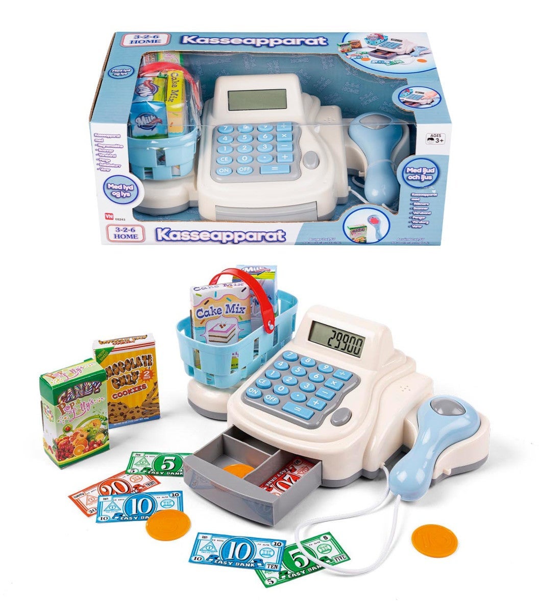 Kasseapparat m/lys og lyd