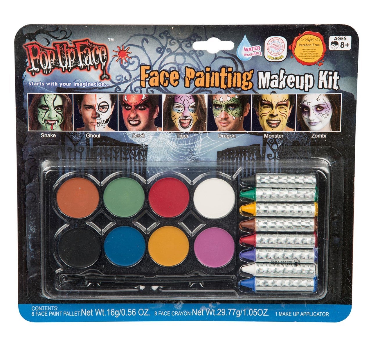 Ansiktsmake-up 8 x stift