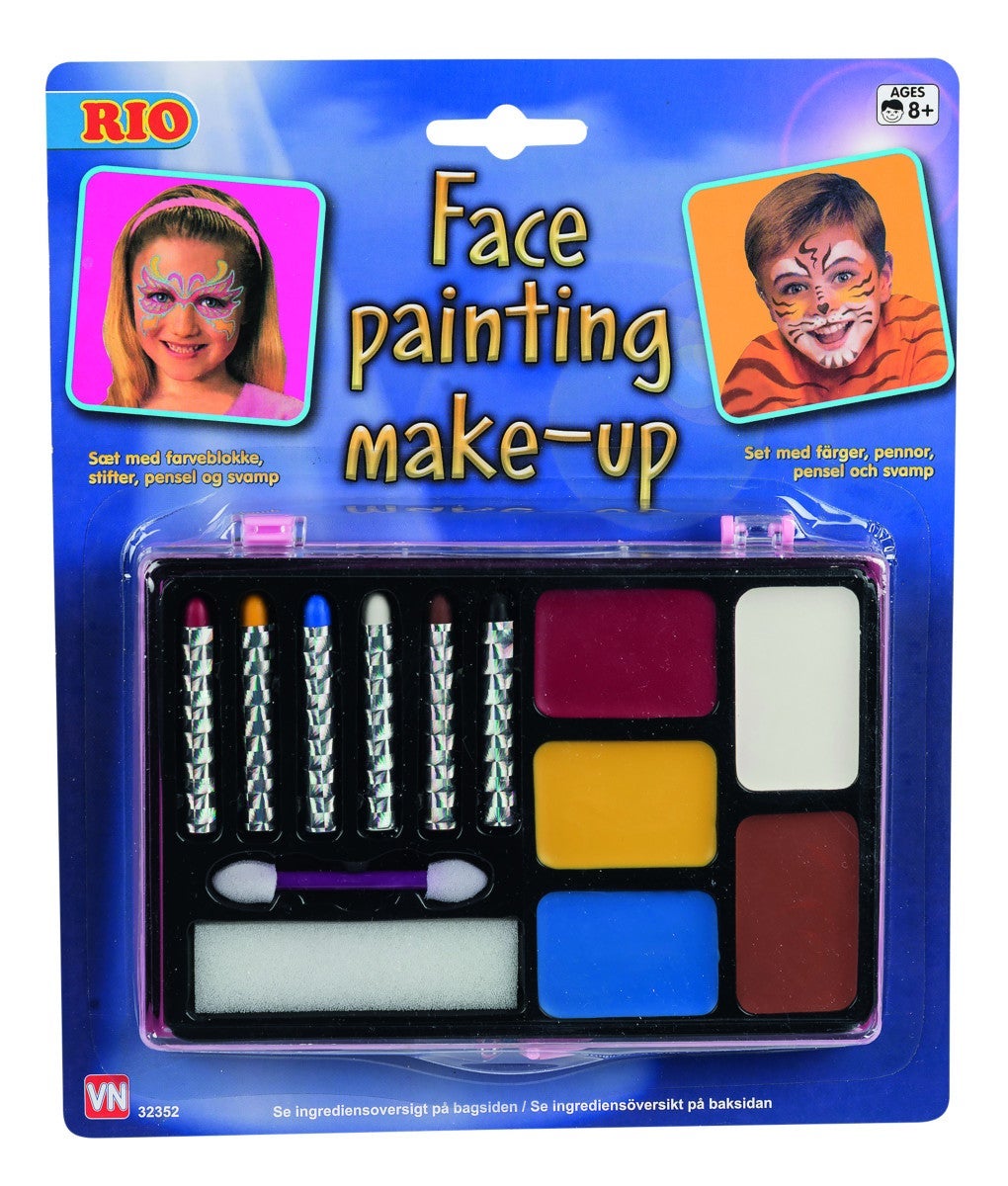 Ansiktsmakeup med 6 stifter Rio