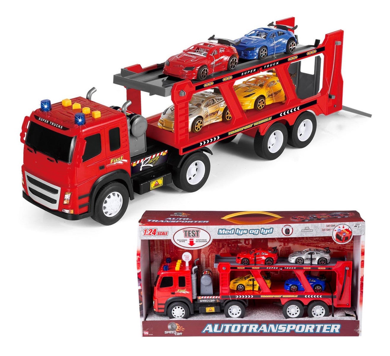 Autotransporter Lys, Lyd og Friksjon 45 M 4 Biler