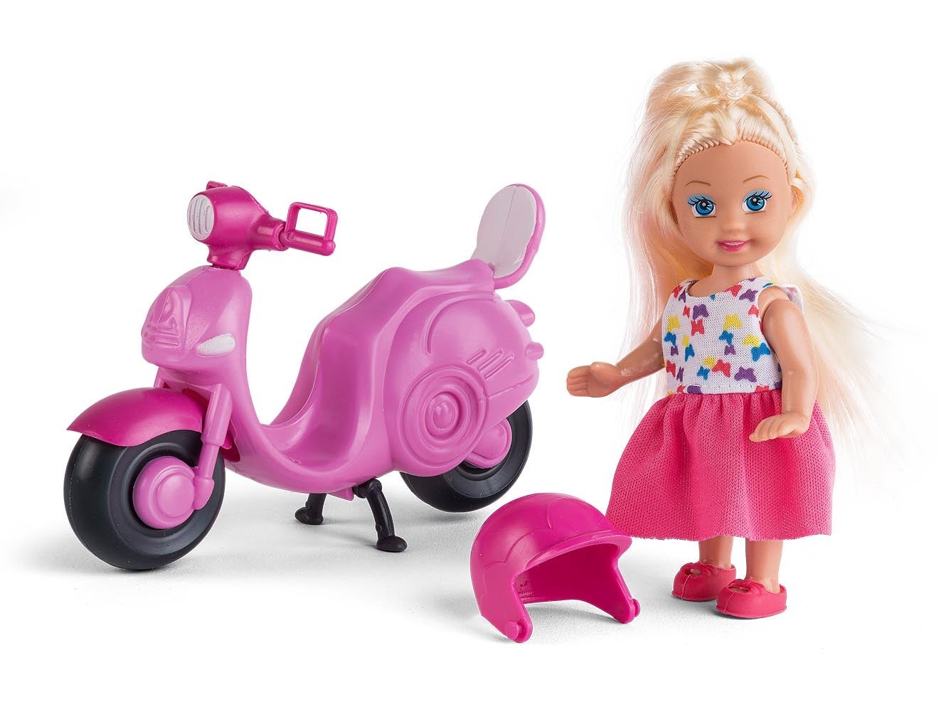 Sally dukke med moped