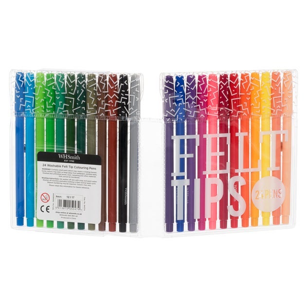 Tusjpenner Filtspiss Ass. Farger 24 pk