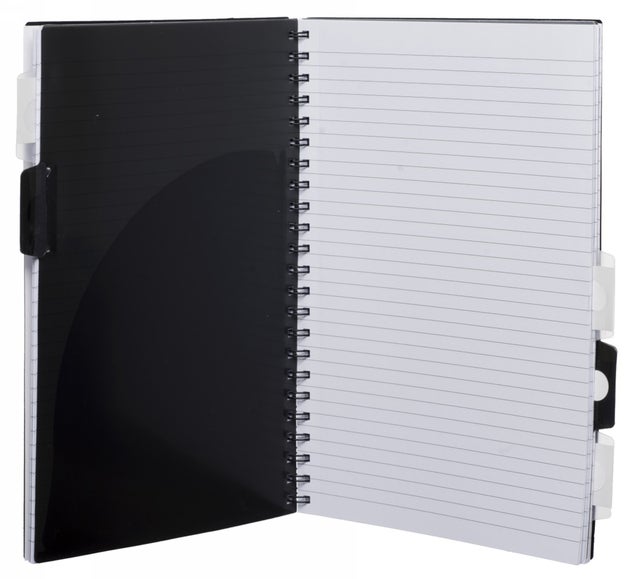 Notatbok med 5 skilleark Sort A4 250 Sider Linjert