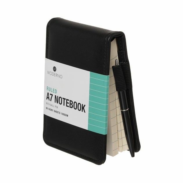 Notatbok Moderno Sort A7 Hard Linjer