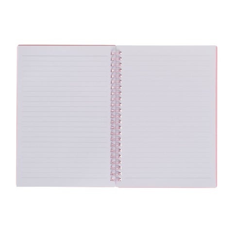 Notatbok A5 Rosa Blomst Tekst