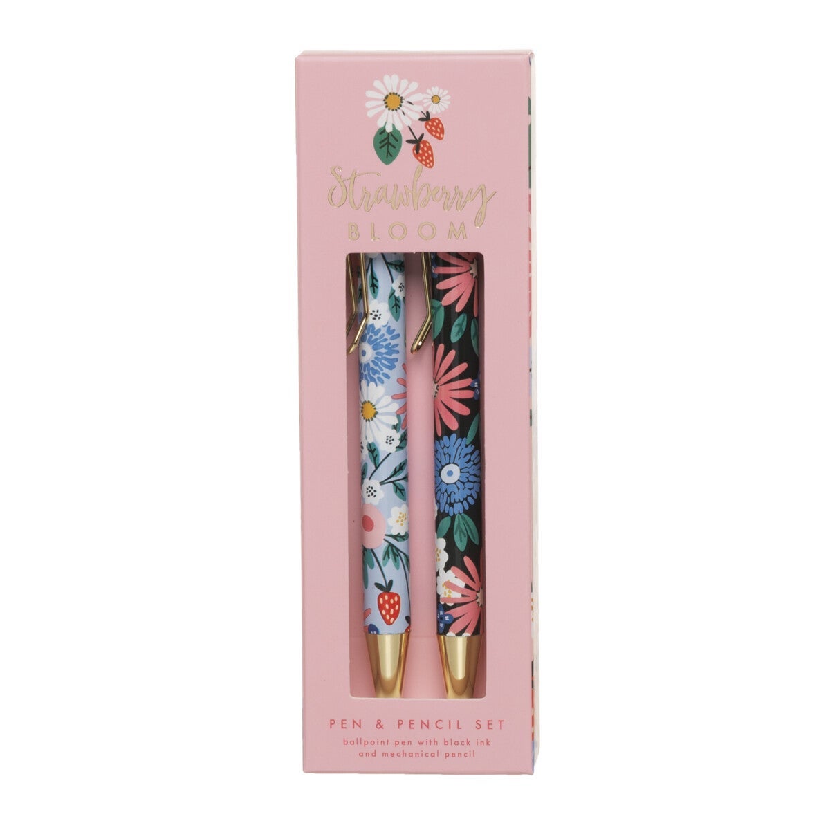 Pennesett eske penn og trykkblyant Bloom