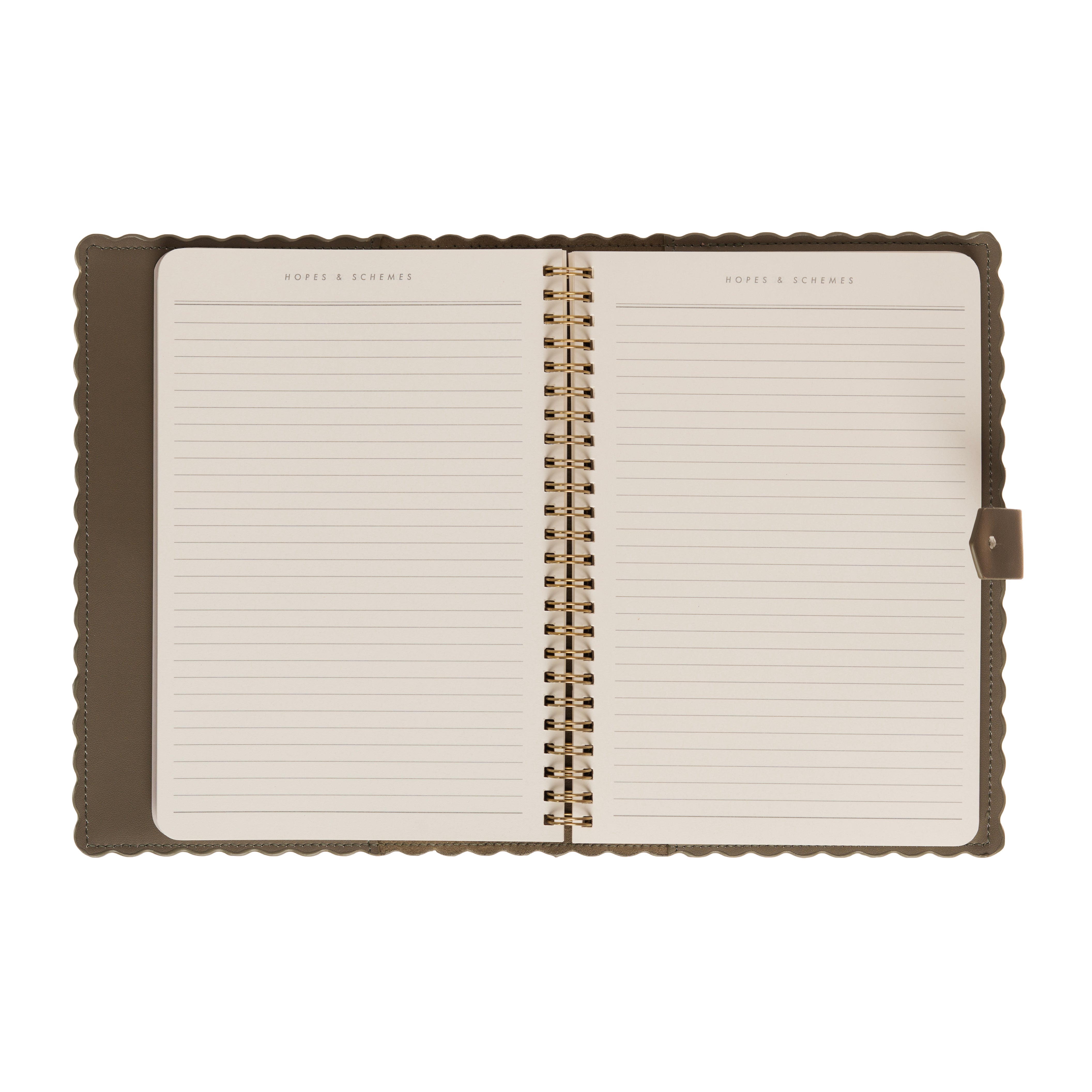 Notatbok A5 m/gullspiral og omslag Anthos