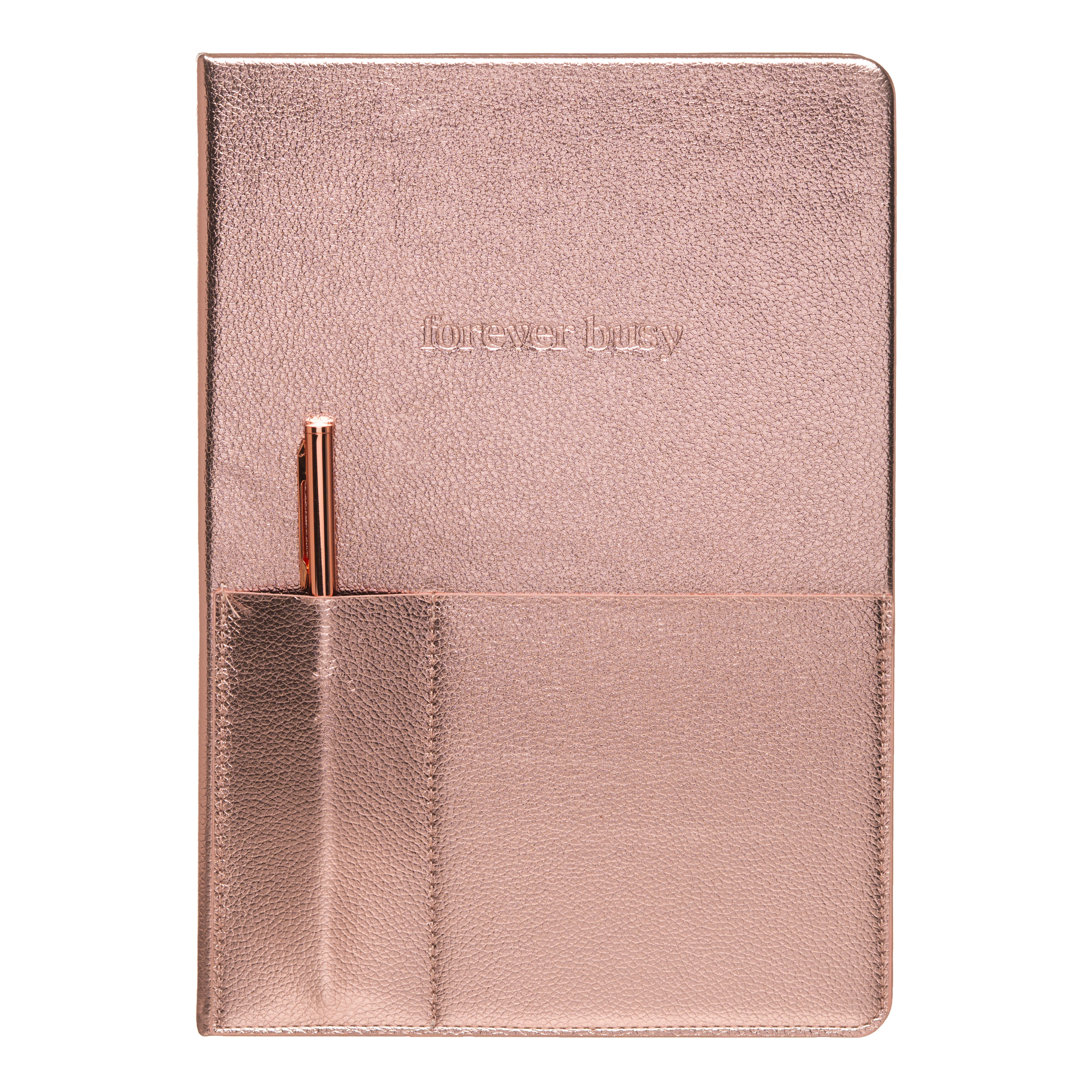 Notatbok A5 i Skinn m/penn Emerald Blush