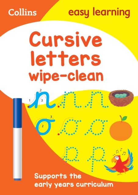 Cursive Letters Age 3-5 Wipe Clean Activity Book - Ideal for Home Learning