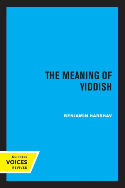 The Meaning of Yiddish