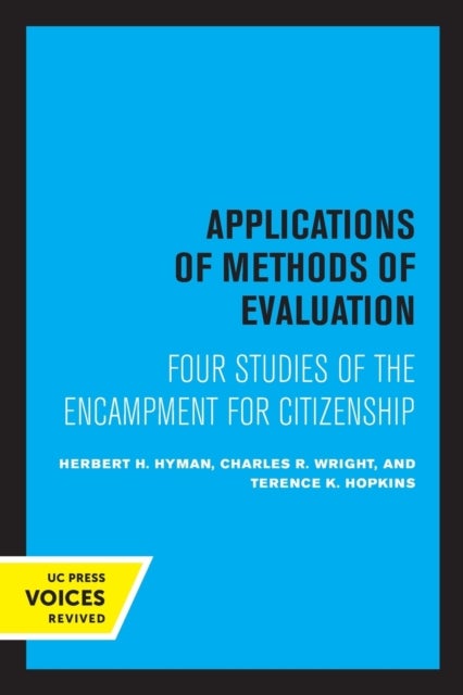 Applications of Methods of Evaluation - Four Studies of the Encampment for Citizenship