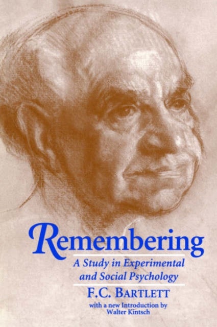 Remembering - A Study in Experimental and Social Psychology