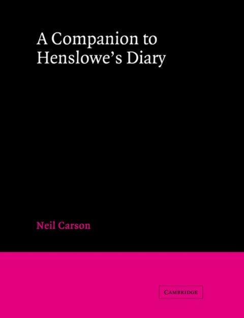 A Companion to Henslowe's Diary