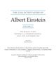 The Collected Papers of Albert Einstein, Volume 17 (Translation Supplement)