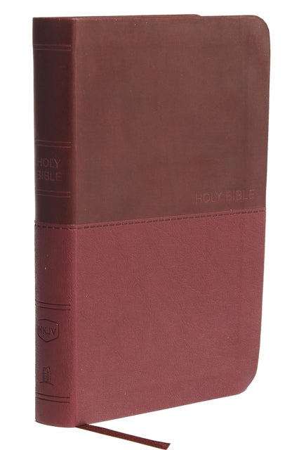 NKJV, Thinline Bible, Compact, Leathersoft, Burgundy, Red Letter, Comfort Print - Holy Bible, New King James Version